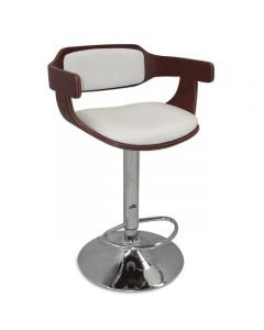 Banco chicago madera metal cromado tactopiel