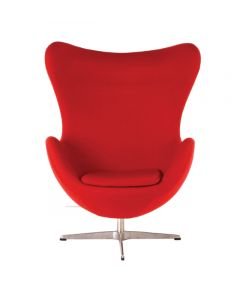 Sillón siena en fibra y tela con metal cromado