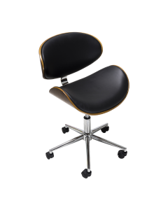 Silla exelent madera tactopiel y metal cromado