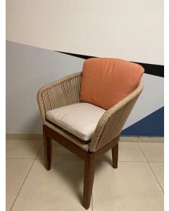 Silla Emiliano Ovalada con madera de parota o Rosa morada